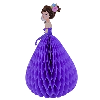 3D Princess Card  Purple